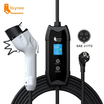 Feyree Portable 16A Single Phase EV Charger with LCD Display