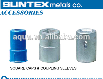 square caps, coupling sleeves