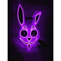 Máscara de festa iluminada de coelho assustador EL