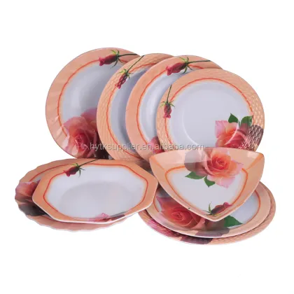 Wholesale Plastic Melamine Plate Bowl Set Dinnerware