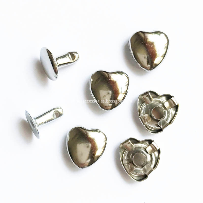 15mm Heart Rivets