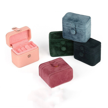 Mini box ad anello a scatto di alta qualità - scatola di stoccaggio di gioielli in velluto per orecchini, pendenti e bracciali