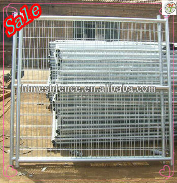 3.5mm diameter 75*75mm mesh size Electro galvanized site mobile fencing