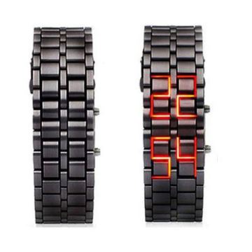 Hot Sale Unique Lava LED Trendy Men's Watch & Bracelet