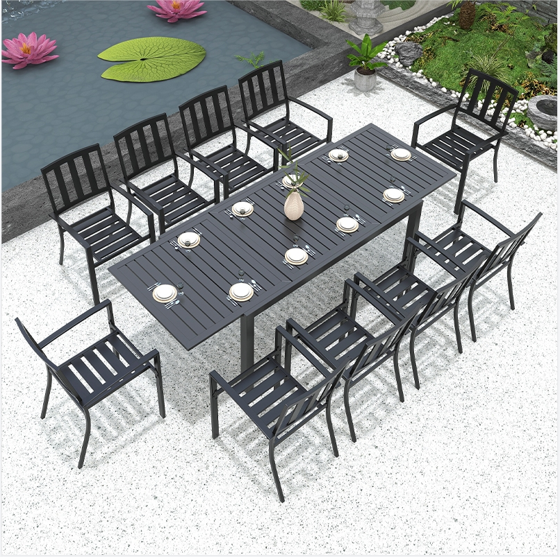Elegant Aluminum Outdoor Dining Suite