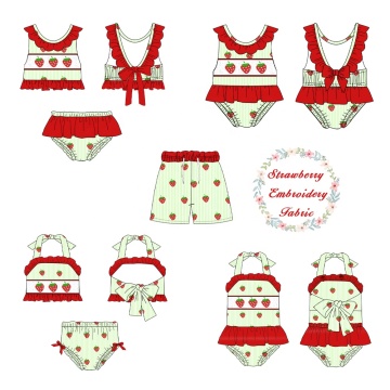 2025 ชุดว่ายน้ำ Smocked สำหรับเด็กที่ขายร้อน