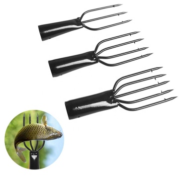 High-Carbon Stainless Steel Fishing Spear Harpoon with 3-5 Prongs, Barb, and Gaff Tip