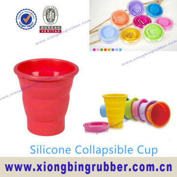 FDA or LFGB standard silicone collapsible cup for tea