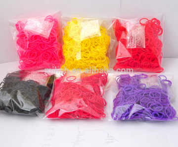 2014 Hot Selling DIY Colourfull cheap rainbow rubber elastic bands RL-0003