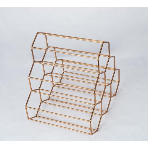 wine display rack Nordic Style Tabletop 6 Bottles Metal Wine Rack Factory