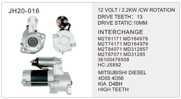 Mitsubishi truck starter-JH20-016