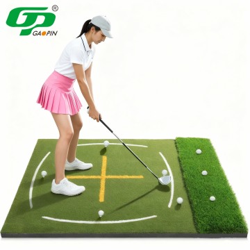Golf Hitting Mat Dual-Turf with Guide Line