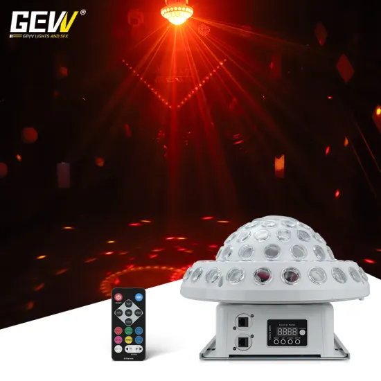 GEVV Laser Pattern Strobe RGBW LED Stage Light for Nightclub Disco