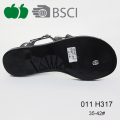 Busana wanita desain seksi sederhana Pvc sandal datar