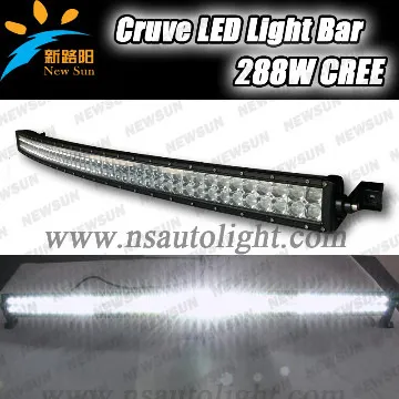 50\"288W Offroad Curving Cree LED Light Bar Bent LED Work Light Spot