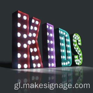Luces de letras de carpa personalizada