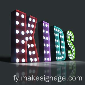 Oanpaste marquee letterljochten