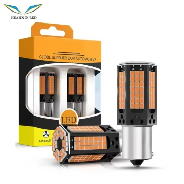 HearxinLED P21W 1156 BA15S LED Bulb for Car Turn Signal Lamp - White No Error