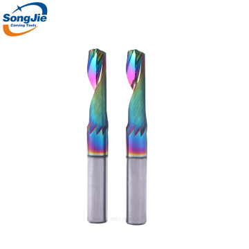 Tungsten Carbide One Flute Spiral End Mill CNC Router Bit for Aluminum and Wood Milling