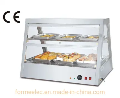 2 Layer Display Showcase Food Warmer Cabinet 120cm Electric Food Warming Showcase