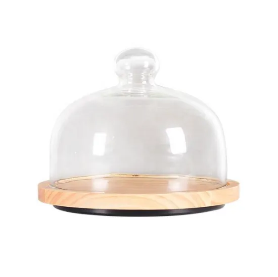 crystal round Coast Acacia Cake Dome and Board