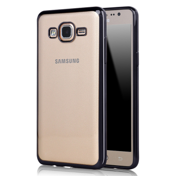 Hot selling transparent electroplating tpu case for samsung galaxy j2