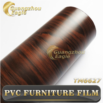 Hot Sale Self Adhesive Door Kitchen Laminated Furniture Printed PVC Sheet Membrane Embossed Wood Grain Film Rolls Wholesale