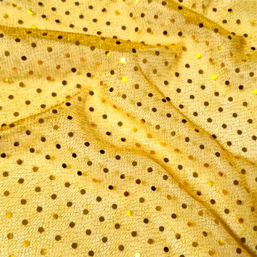 Fancy 3mm Spangle Sequin Vestidos de poliéster Focos de aluminio