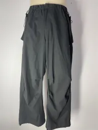 Wrinkled Loose Drawstring Workwear Pants