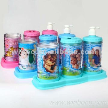 Household cartoon plastic bathroom sets DIY