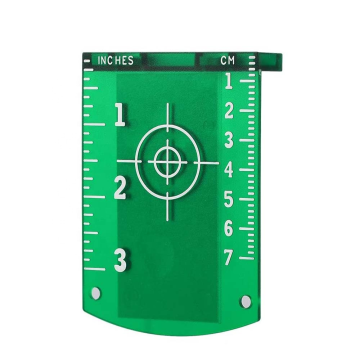 Reflective Magnetic Level Laser Target Board Plate with Stand: Accurate Vertical and Horizontal Line Projection in Inches and Centimeters for Red and Green Beam Lasers