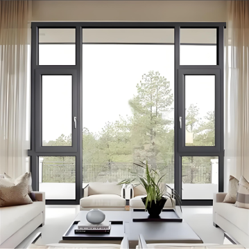 DTOP Energy Saving Grey Glass Thermal Break Casement Window