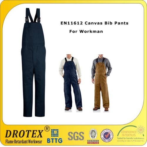 NFPA70E Cotton Flame Retardant Bib Pants for FR Protective Clothing