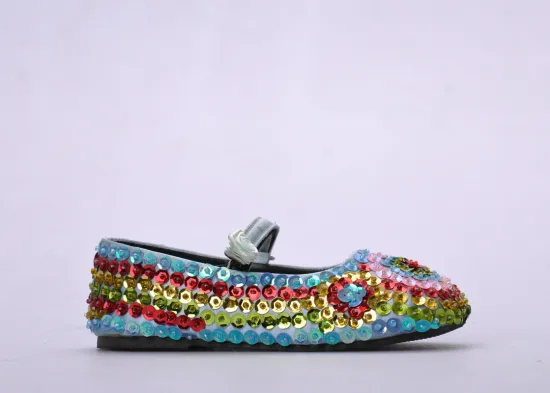 Flexible Colorful Girls Ballet Flats Shoes , Pu Summer Tpr Outsole