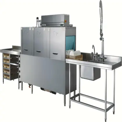 Fully Automatic Tunnel Conveyor Dishwasher Dryer for Catering Industry