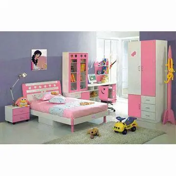 Bedroom Furniture Set, Made of Solid Wood or MDF, Various Sizes are Available