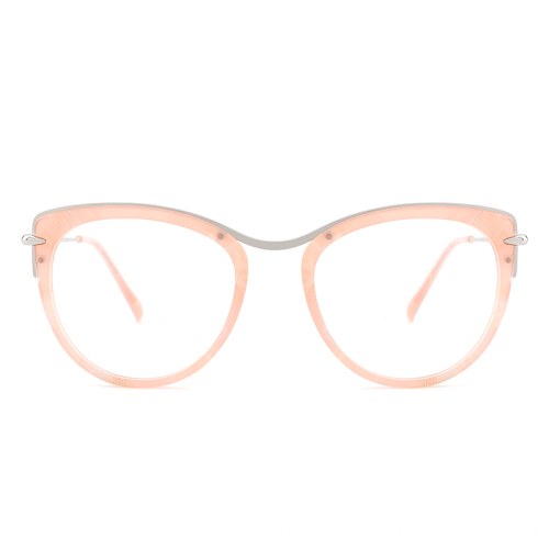 Brand Retro Women Cat Eye Glasses Metal Acetate Optical Eyeglasses Frame