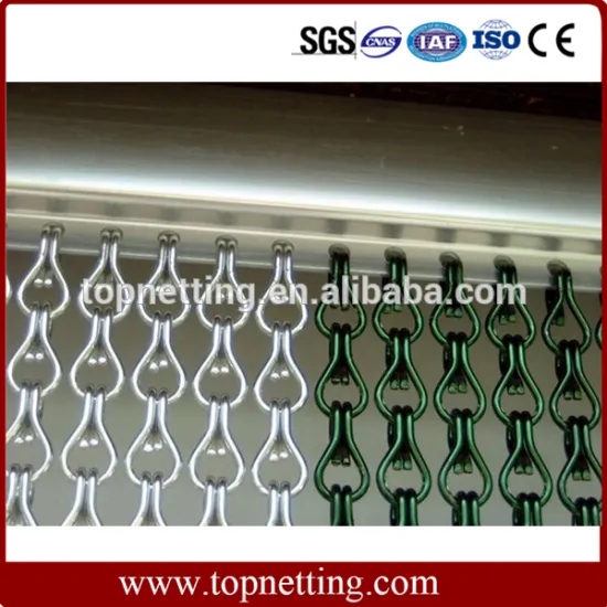 Anodized Chain Link Curtain/Decorative Metal Chain Link Mesh Curtain