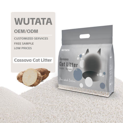 Basura de gato de yuca premium con excelente absorción