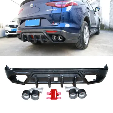 High-Quality Carbon Fiber Rear Bumper Diffuser for Alfa Romeo Stelvio