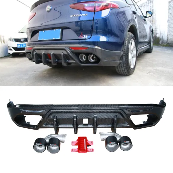 High-Quality Carbon Fiber Rear Bumper Diffuser for Alfa Romeo Stelvio