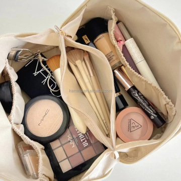 Custom Eco-Friendly PU Leather Cosmetic Makeup Bag with Zipper - Professional Mini Pouch & Custom Logo Options