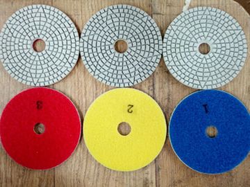 4 pollici Wet / Dry 3 STEP SET Marmo in calcestruzzo in granito