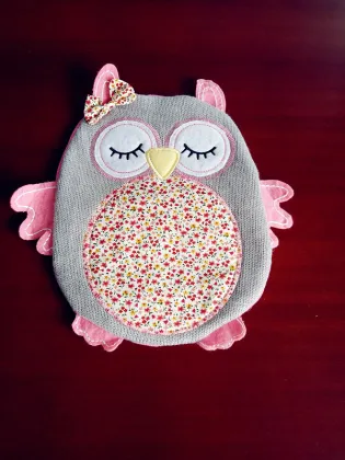 gift of fox hot water bag with knitted cover