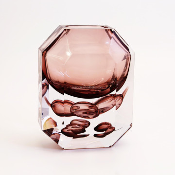 New Arrival Luxury Green Wedding Table Glass Flower Crystal Vase