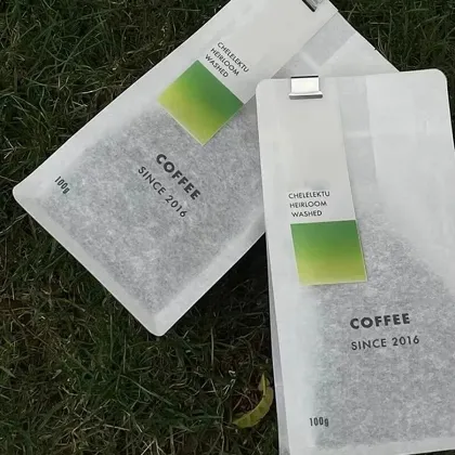 Kraft Coarse Grains Paper Bags with Window and Zipper for Various Food Storage