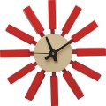 Réplica de reloj de pared de bloque rojo de George Nelson