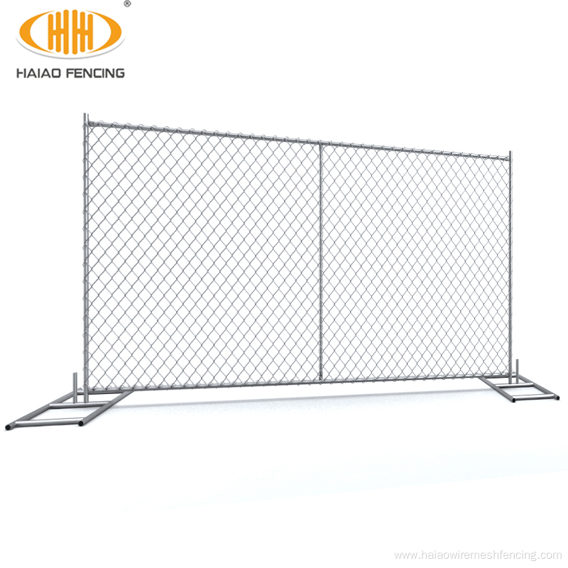 galvanized construction chain link temporary fence panel