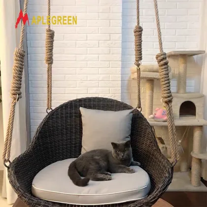 Modern Outdoor Rattan Furniture Garden Patio Swings Set with Hanging Chair