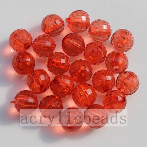 Clear 96 faceted cut round crystal global charming beads